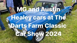 Various MG and Austin Healey models on display at the recent Darts Farm Classic Car Show 2024 [upl. by Ettezyl757]