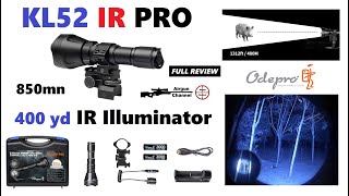 ODEPRO KL52IR Pro 850nm Illuminator Flashlight for Night Vision Scope [upl. by Nyltiac]