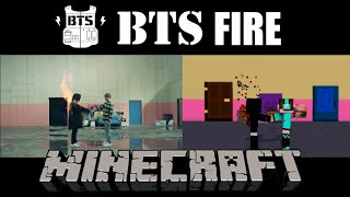 MV COVER BTSFire Comparison with Minecraft Animation [upl. by Marcello]