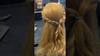 French braid side parting Party hairstyle  5 minute party hairstyle [upl. by Refotsirhc]