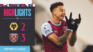 Wolves 23 West Ham  Lingard Scores Spectacular Solo Goal  Premier League Highlights [upl. by Ahsiekal]