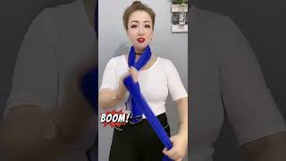 Fashion Tying a scarf with ring for ladies flower neckwear scarfwearing shorts viral [upl. by Anivol]