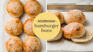 Sourdough Hamburger Buns  So Soft and Easy to Make [upl. by Zales]