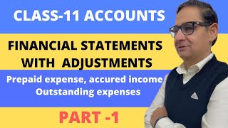 FINANCIAL STATEMENTS WITH ADJUSTMENTS Class 11accounts Part1 [upl. by Nameerf]