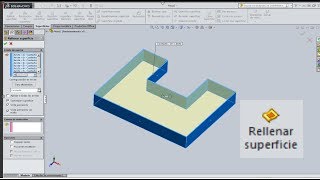 Modelado de Superficies Rellenar superficie en Solidworks 2014 [upl. by Ahsenek]