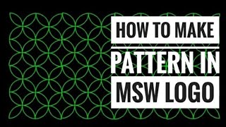 How to make a Pattern in MSW LogoMSW LOGO command for PatternMSW logo command for class 4 amp 5 [upl. by Einallem475]