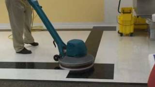 Floor Maintainers Part 3 Spray Buffing with Low Speed Machine [upl. by Mylo117]