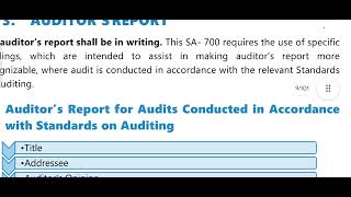 Title Addressee OPINION sections of an Audit Report EXPLAINED [upl. by Mcarthur645]