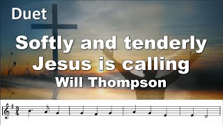 Softly and tenderly Jesus is calling A beautiful 2Bb duet trumpet play along [upl. by Avner]