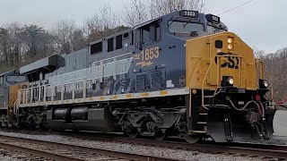 NS at Matewan WV amp CSX 1853 New York Central at Coal Run Village KY  February 16 2024 [upl. by Ydissahc]