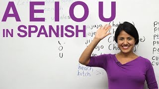 Learn how to say the vowels in Spanish  A E I O U [upl. by Remas]