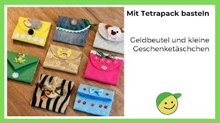 Basteln mit Tetrapack Geldbeutel [upl. by Adena]