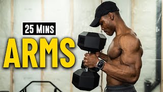 25 Minute Dumbbell Workout For Biceps Triceps amp Forearms Build amp Burn 14 [upl. by Zoarah]