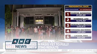 13 villages in Pasig yet to fully transmit voting results  ANC [upl. by Soigroeg]