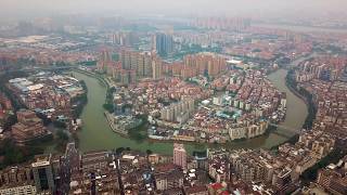 Foshan  Aerial View of Guangdong Province China [upl. by Rodie]