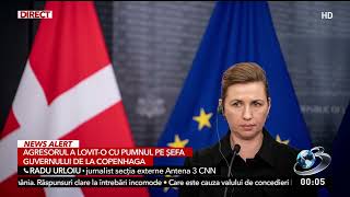 Mette Frederiksen premierul Danemarcei a fost atacată şi lovită în centrul oraşului Copenhaga [upl. by Nagyam]