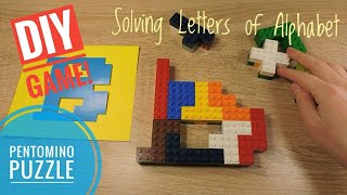 DIY Pentominoes puzzle game made of Lego How to make pentomino by yourself [upl. by Leaper]