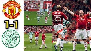 Man United legends vs Celtic legends 11  Wayne Rooney superb free kick goal [upl. by Ateiluj]