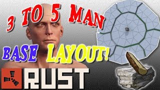 3 TO 5 MAN BASE LAYOUT  RUST [upl. by Atikam577]