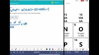 ALEKS Finding mass percent from chemical formulae [upl. by Naruq12]