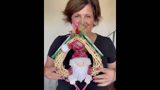 Tutorial ghirlanda con babbo Natale [upl. by Namyaw]