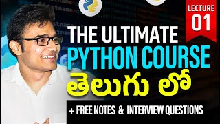 The Ultimate Python Course  L1  Introduction of Python  Ravindrababu Ravula [upl. by Emyle]