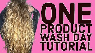 EASY Beachy Waves Styling Tutorial  Ideal For Wavy Curly Hair  Only One Product Needed [upl. by Catina]