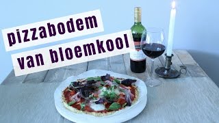 RECEPT GEZONDE PIZZA MET BLOEMKOOLBODEM [upl. by Jeanna930]