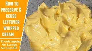 Leftover Whipped Cream Recipe  How to use remnant whipped cream  Stabilized Whipped Cream [upl. by Animlehliw]