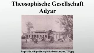 Theosophische Gesellschaft Adyar [upl. by Hareenum]