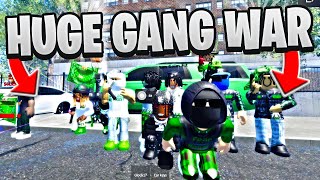 WE JOINED A HUGE GANG WAR IN THIS BRONX ROBLOX HOOD GAME [upl. by Leahciam]