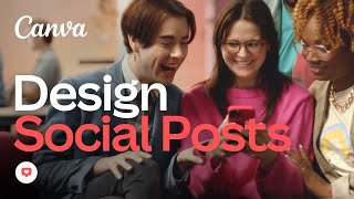 Turn your ideas into images  Canva Social Posts [upl. by Lertnek636]