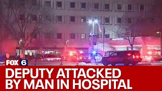 Racine hospital shooting deputy attacked by man who was being guarded  FOX6 News Milwaukee [upl. by Elliot]