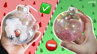 Como decorar ESFERAS NAVIDEÑAS transparentes 😍🎄 [upl. by Nnyltak226]