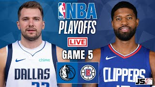 Dallas Mavericks vs LA Clippers Game 5  NBA Playoffs Live Scoreboard [upl. by Mehalick]