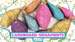 How to Easy Glitter Cardboard Ornaments [upl. by Ataliah]