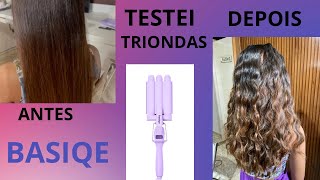 TESTEI WAVY MODELADOR TRIONDAS DA BASIQELEINHA SANTOS hair hairstyle [upl. by Ailuig]