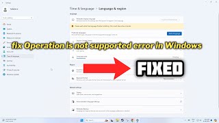 FIXED Operation is not supported error in Windows 1011 [upl. by Ilka]