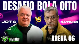 JOTA X RATINHO DESAFIO BOLA 8 NA ARENA 06 TATUAPÉ 0192024 SINUCAAOVIVO SINUCA aovivonoyoutube [upl. by Mehetabel276]