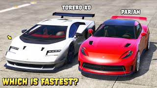 GTA 5  PEGASSI TORERO XO vs OCELOT PARIAH  Which is Fastest [upl. by Ruffi]