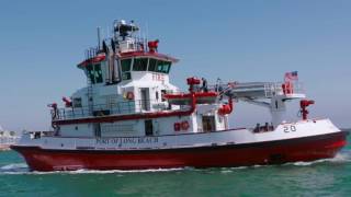 New Port of Long Beach Fireboat  quotProtectorquot [upl. by Niajneb]