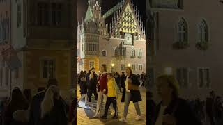 Wrocław Nocą travel walking relaxing 4k [upl. by Titos]