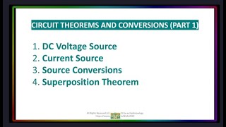 An introduction to Voltage Source Current Source Source Conversion amp Superposition Theorem [upl. by Canon]