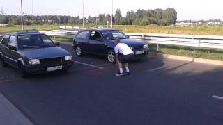 NISSAN ALMERA 20 GTI VS NISSAN MICRA 16 [upl. by Akihsar]