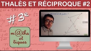 Démontrer que deux droites ne sont pas parallèles Thalès  Troisième [upl. by Yuille]