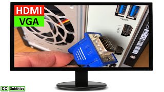 How to connect HDMI PC to a VGA Monitor using 1080P HDMI to VGA Converter [upl. by Elise]