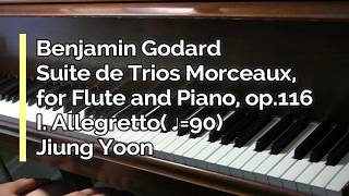 Piano Part Godard Suite de Trios Morceaux for Flute and Piano op116 I Allegretto ♩90 [upl. by Frederich199]