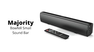 Majority  Bowfell Small Sound Bar for TV with Bluetooth RCA USB Opt AUX Connection [upl. by Elliot121]