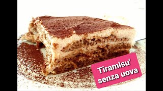 TIRAMISÙ CON PANNA E MASCARPONE senza uova  Ricetta facile e veloce [upl. by Yraeg]