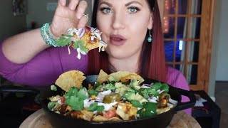 LOADED CHORIZO NACHOS MUKBANG [upl. by Jenelle371]